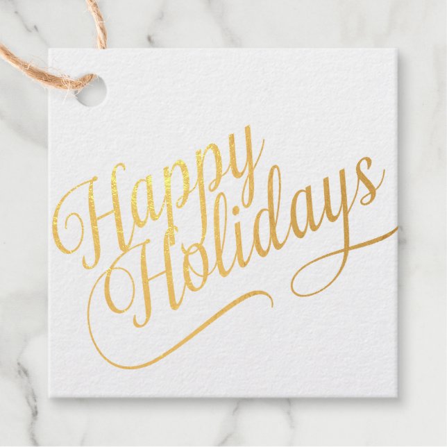 Happy Hoildays Geschenkanhänger (Vorderseite)