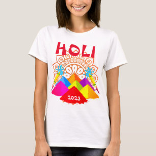 Happy Holi 2023 niedlicher T - Shirt