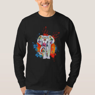 Happy Holi Colors India Hindu Spring Elephant Holi T-Shirt