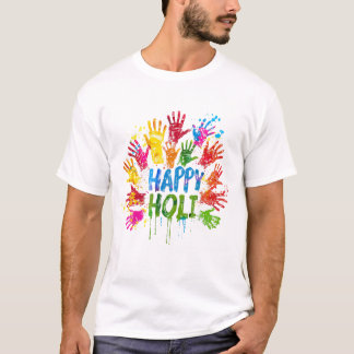 Happy Holi farbenfrohe Hände | Feier Indiens T-Shirt