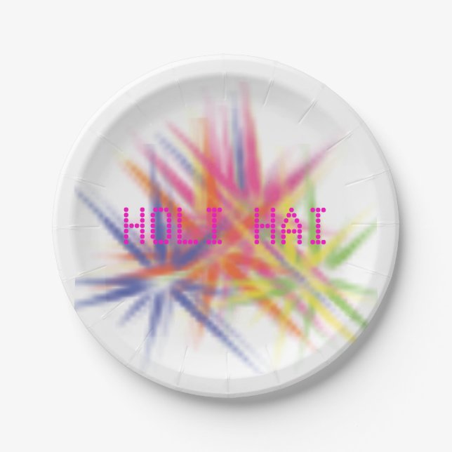 Happy Holi, Farbfestival, Holi-hai-Party Pappteller (Vorderseite)