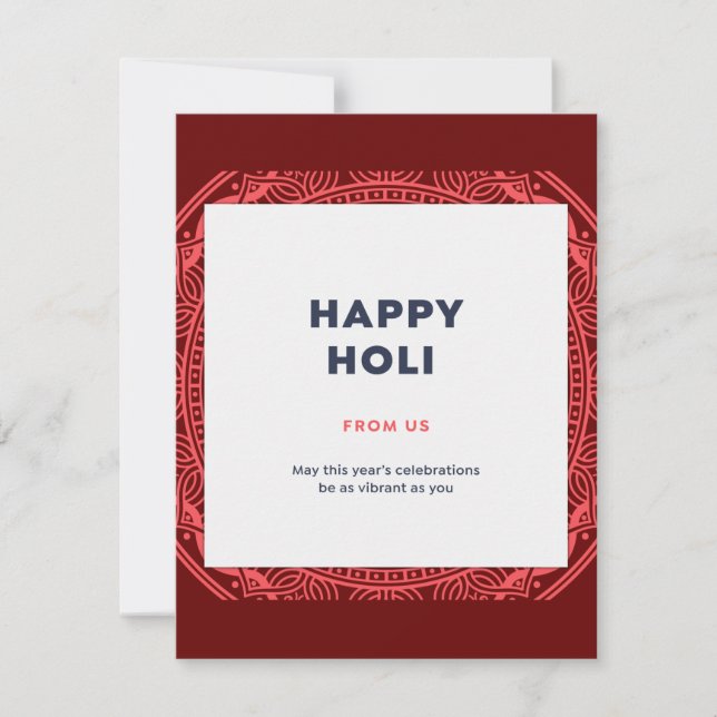 Happy Holi Feiertagskarte (Vorderseite)