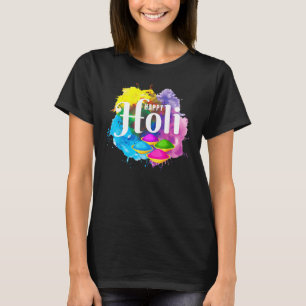Happy Holi Festival Colorherz Indien hinduistische T-Shirt