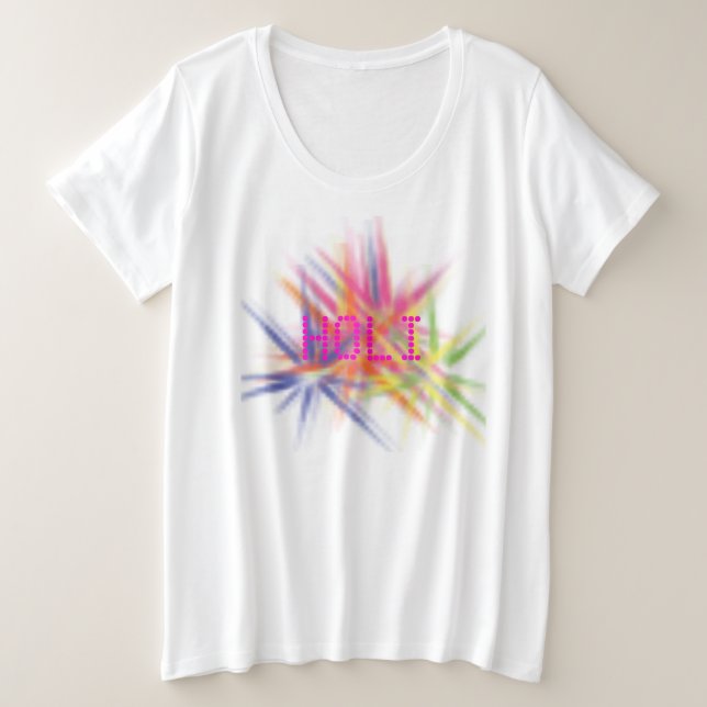 Happy Holi, Festival der Farben, holi hai Große Größe T-Shirt (Design vorne)