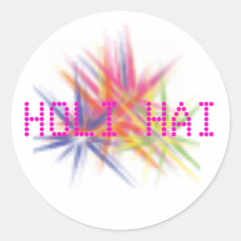 Happy Holi, Festival der Farben, holi hai Runder Aufkleber