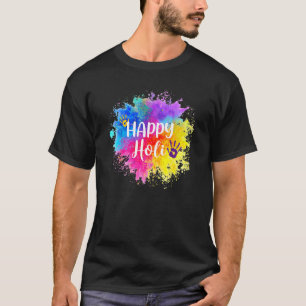 Happy Holi Festival Indien Farben Frühling für Fra T-Shirt