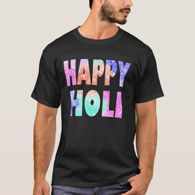 Happy Holi Festival Outfit for Women Kids Men Fami T-Shirt (Vorderseite)