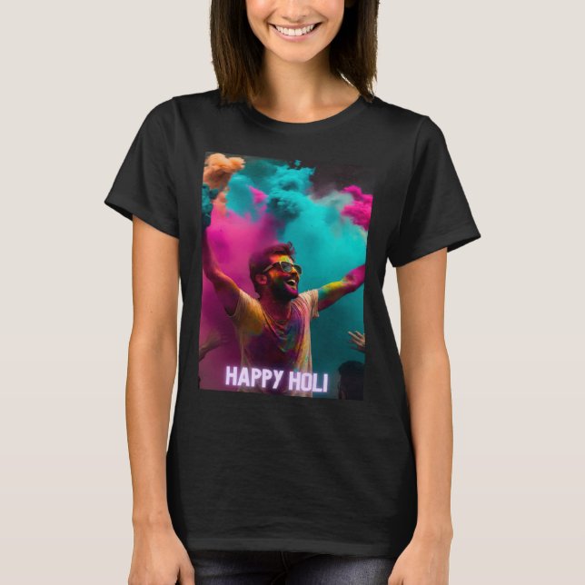 Happy Holi Festival Outfit T-Shirt (Vorderseite)