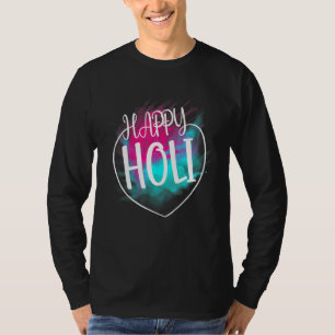 Happy Holi Frauenfamilie Kinder Cooles Paradies fü T-Shirt