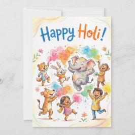 Happy Holi Greeting Card - Festival of Colors Feiertagskarte