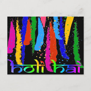 Happy Holi Greetings Postkarte