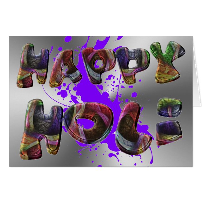 Happy Holi Hindu Festival of Colors (Vorderseite (Horizontal))