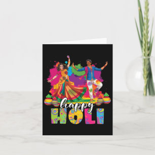 Happy Holi Indian Dancing Spring Holi Festival Karte