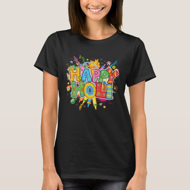 happy holi t shirt family India Hindu Men Women (Vorderseite)