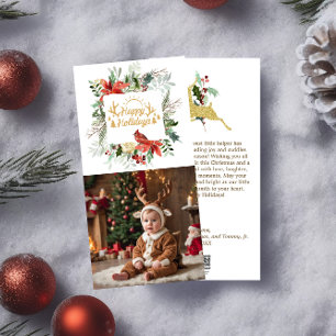 Happy Holiday Baby Foto Weihnachtsgrüße Feiertagskarte