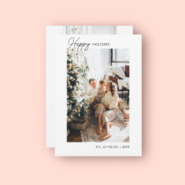 Happy Holiday Calligraphy Foto Holiday Card Feiertagskarte