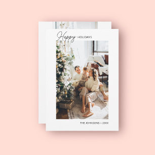 Happy Holiday Calligraphy Foto Holiday Card Feiertagskarte