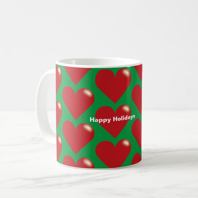 Happy Holiday Coffee Tasse (Vorderseite Links)