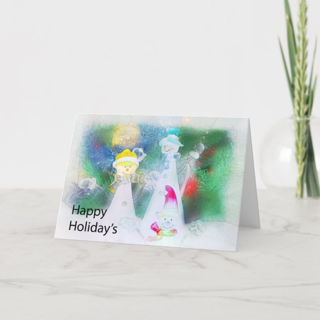 Happy Holiday Feiertagskarte (Vorderseite)