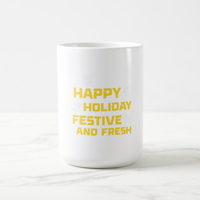 Happy Holiday, Festive and Fresh Kaffeetasse (Mittel)