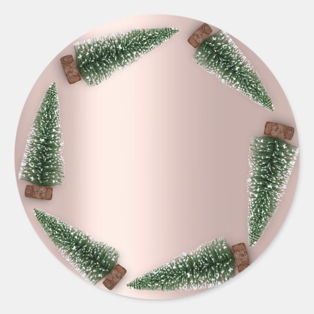 Happy Holiday Frohe Weihnachtsbaum Geschenk Grüne  Runder Aufkleber (Vorderseite)