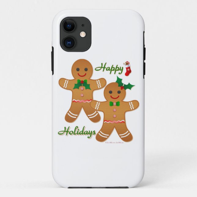 Happy Holiday Gingerbread Man Boy Girl Case-Mate iPhone Hülle (Rückseite)