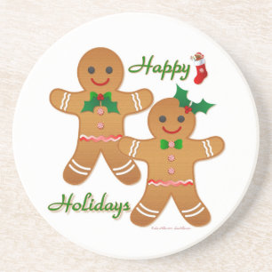 Happy Holiday Gingerbread Man Boy Girl Getränkeuntersetzer
