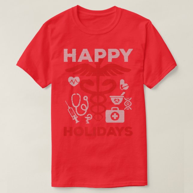 Happy Holiday Medical Team Doktor Krankenpflege We T-Shirt (Design vorne)