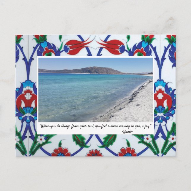 Happy Holiday mit Erinnerungen und Rumi Quotes Postkarte (Vorderseite)