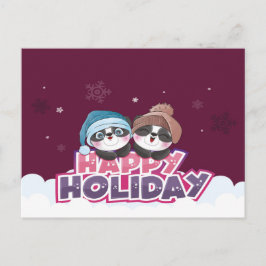 Happy Holiday Panda Postkarte