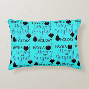 ***HAPPY HOLIDAY*** PILLOW SCHWARZ ZURÜCK DEKOKISSEN