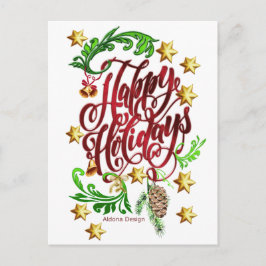 Happy Holiday Postcard Feiertagspostkarte