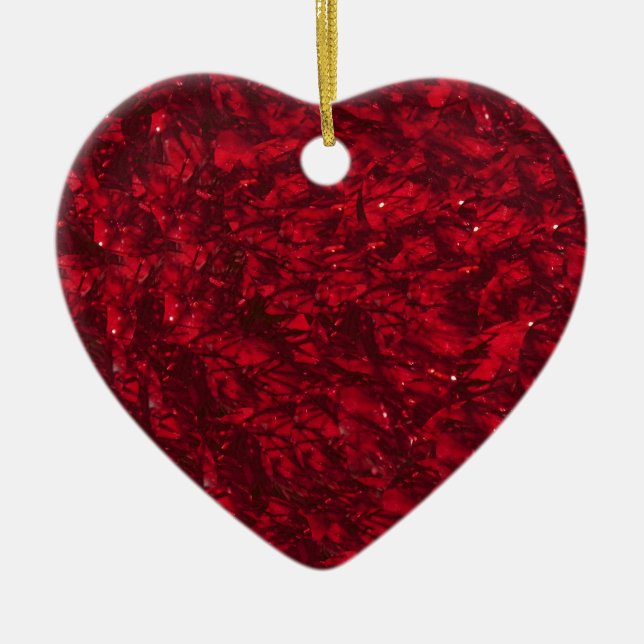 Happy Holiday Red Heart Ornament (Vorne)