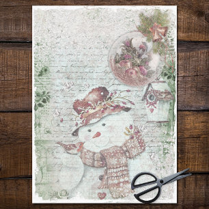 Happy Holiday Snowman Seidenpapier