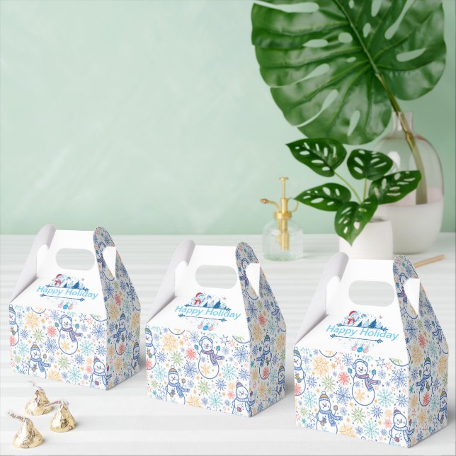 Happy Holiday Snowmen Geschenkschachtel (Zahlreiche)