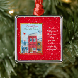 Happy Holiday Time Customize Ornament Aus Metall