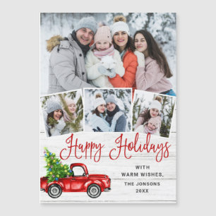 Happy Holiday Weihnachten 4 FOTO Magnetkarte