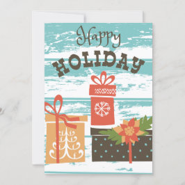 Happy Holiday Weihnachtsgeschenke Feiertagskarte