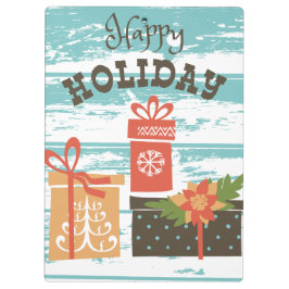 Happy Holiday Weihnachtsgeschenke Klemmbrett