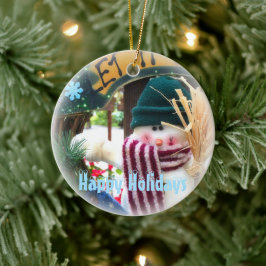 Happy Holidays ミ オセナ Keramik Ornament