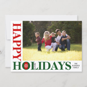 Happy Holidays 2017 Rote Streifen Weihnachten Foto
