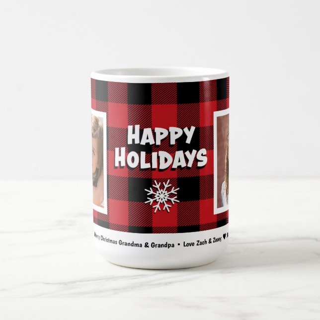 Happy Holidays 2 Foto Kaffee Tasse (Mittel)