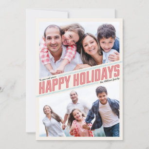 Happy Holidays 2 Fotokarte Feiertagskarte