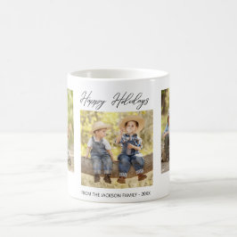Happy Holidays 3 Foto Collage Family Tasse