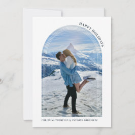 Happy Holidays Arch Holiday Foto-Karte Feiertagskarte