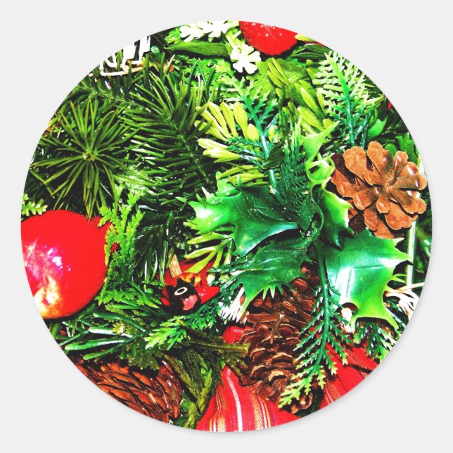 Happy Holidays_ Aufkleber (Vorderseite)