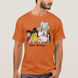 Happy Holidays aus diesen Niedlichen Weihnachtstie T-Shirt
