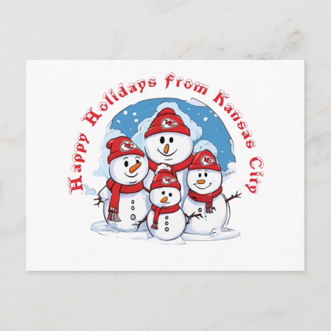 Happy Holidays aus Kansas City Postkarte (Vorderseite)