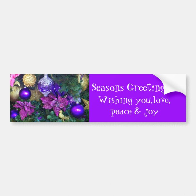 Happy Holidays_ Autoaufkleber (Vorne)