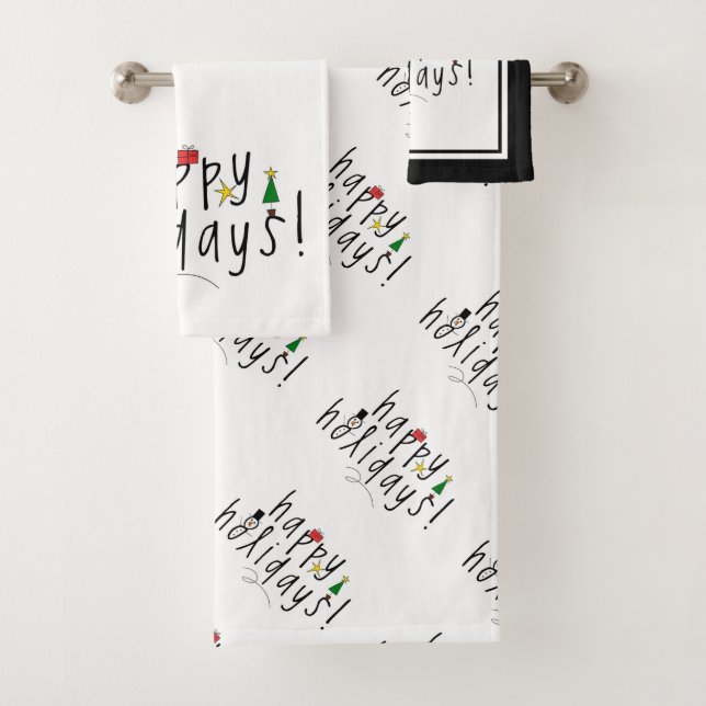 Happy Holidays Badhandtuch Set (Insitu)